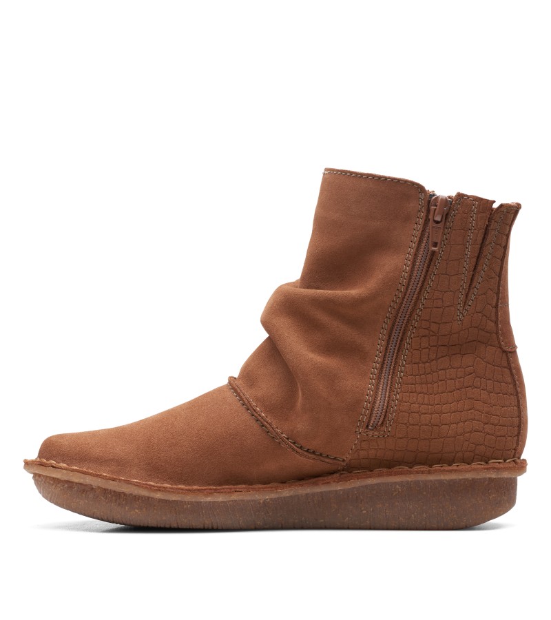 Clarks - Funny Oak Dark Tan Suede